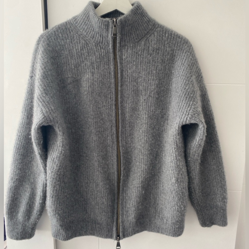Reformation Dennis Oversized Full Zip Cashmere Cardigan